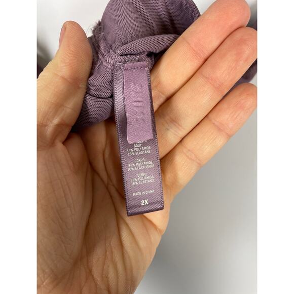 New, Skims Purple Mesh Bralette, Size 2X (Fits like 1X), Sheer, Unlined, NWOT - Picture 4 of 5